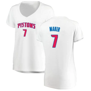 Women's Thon Maker Detroit Pistons White Fast Break Jersey - Association Edition