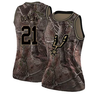 Women's Tim Duncan San Antonio Spurs Camo Swingman Realtree Collection Jersey
