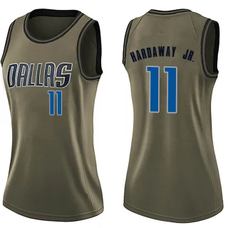 Women's Tim Hardaway Jr. Dallas Mavericks Green Swingman Salute to Service Jersey