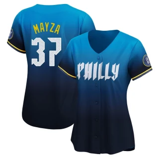 Women's Tim Mayza Philadelphia Phillies Blue Limited 2024 City Connect Jersey