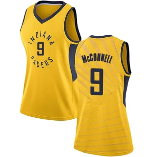 Women's T.J. McConnell Indiana Pacers Gold Swingman Jersey - Statement Edition