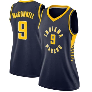 Women's T.J. McConnell Indiana Pacers Navy Swingman Jersey - Icon Edition