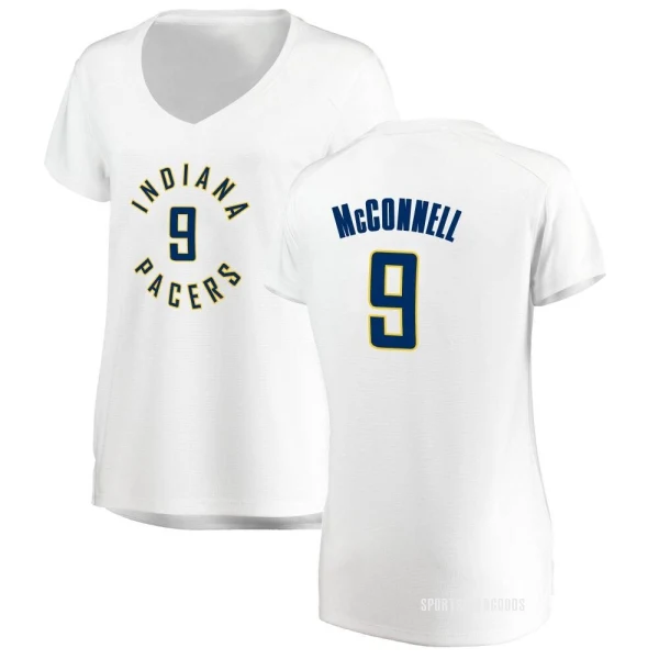 Women's T.J. McConnell Indiana Pacers White Fast Break Jersey - Association Edition