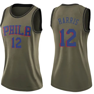 Women's Tobias Harris Philadelphia 76ers Green Swingman Salute to Service Jersey