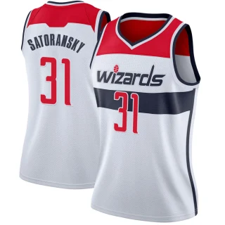 Women's Tomas Satoransky Washington Wizards White Swingman Jersey - Association Edition