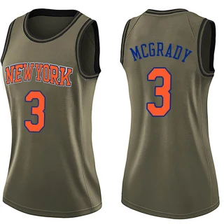 Women's Tracy Mcgrady New York Knicks Green Swingman Salute to Service Jersey