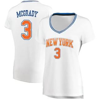 Women's Tracy Mcgrady New York Knicks White Fast Break Jersey - Statement Edition