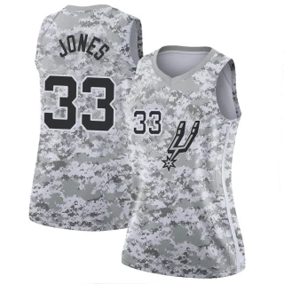 Women's Tre Jones San Antonio Spurs White Swingman 2018/19 Jersey - Earned Edition