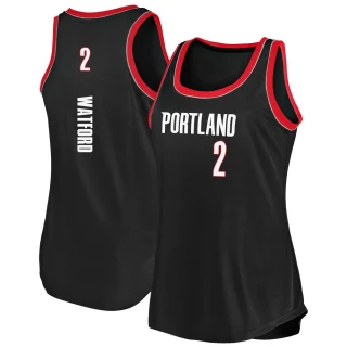 Women's Trendon Watford Portland Trail Blazers Black Fast Break 2020/21 Tank Jersey - Icon Edition