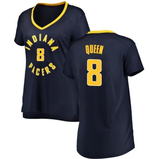 Women's Trevelin Queen Indiana Pacers Navy Fast Break Jersey - Icon Edition