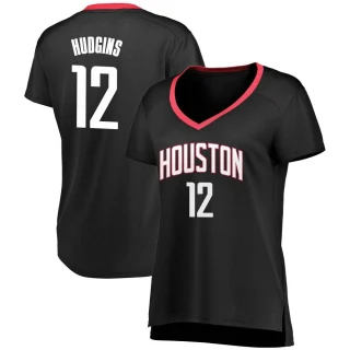 Women's Trevor Hudgins Houston Rockets Black Fast Break Jersey - Statement Edition