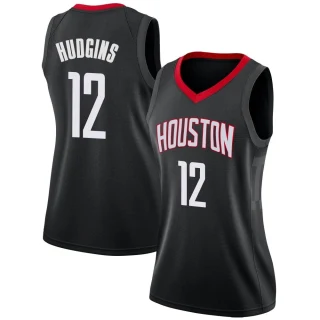 Women's Trevor Hudgins Houston Rockets Black Swingman Jersey - Statement Edition