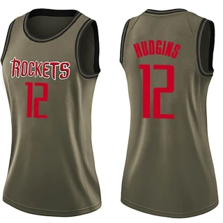 Women's Trevor Hudgins Houston Rockets Green Swingman Salute to Service Jersey