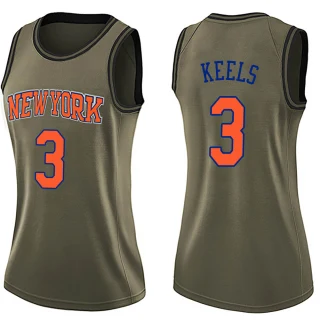 Women's Trevor Keels New York Knicks Green Swingman Salute to Service Jersey