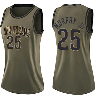 Women's Trey Murphy III New Orleans Pelicans Green Swingman Salute to Service Jersey