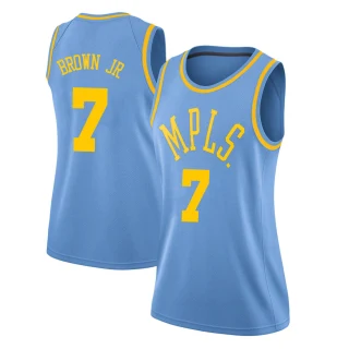 Women's Troy Brown Jr. Los Angeles Lakers Blue Swingman Hardwood Classics Jersey
