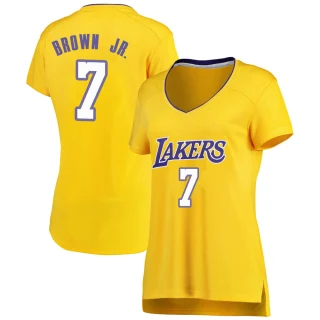 Women's Troy Brown Jr. Los Angeles Lakers Gold Fast Break Jersey - Icon Edition