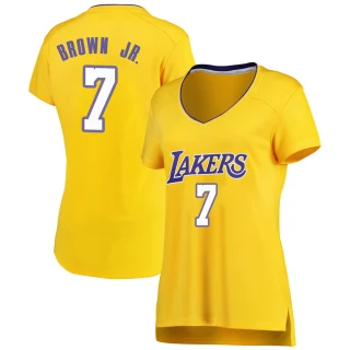 Women's Troy Brown Jr. Los Angeles Lakers Gold Fast Break Jersey - Icon Edition