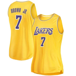 Women's Troy Brown Jr. Los Angeles Lakers Gold Swingman 2018/19 Jersey - Icon Edition