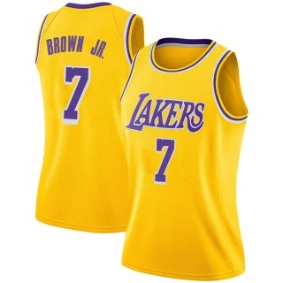 Women's Troy Brown Jr. Los Angeles Lakers Gold Swingman 2018/19 Jersey - Icon Edition