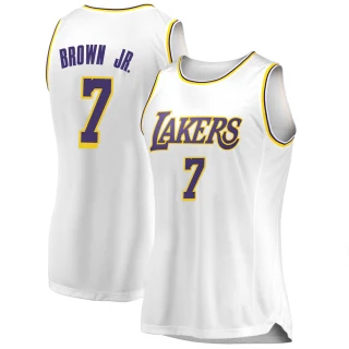 Women's Troy Brown Jr. Los Angeles Lakers White Swingman 2018/19 Jersey - Association Edition