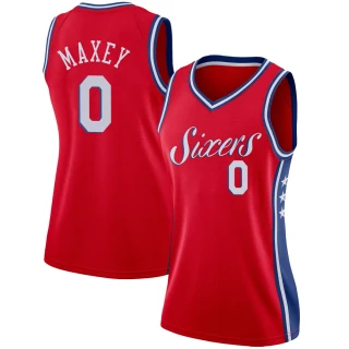 Women's Tyrese Maxey Philadelphia 76ers Red Swingman Jersey - Statement Edition