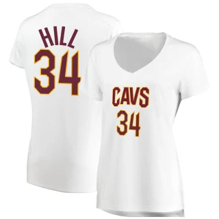 Women's Tyrone Hill Cleveland Cavaliers White Fast Break Jersey - Association Edition