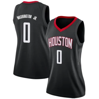 Women's TyTy Washington Jr. Houston Rockets Black Swingman Jersey - Statement Edition