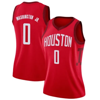 Women's TyTy Washington Jr. Houston Rockets Red Swingman 2018/19 Jersey - Earned Edition