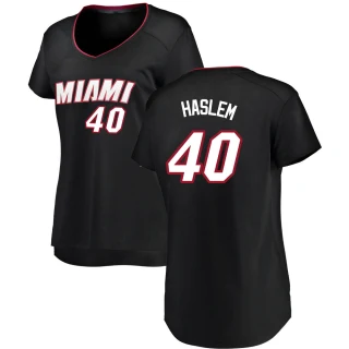 Women's Udonis Haslem Miami Heat Black Fast Break Jersey - Icon Edition
