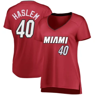 Women's Udonis Haslem Miami Heat Fast Break Wine Jersey - Statement Edition