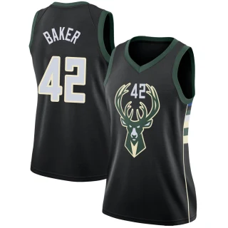 Women's Vin Baker Milwaukee Bucks Black Swingman Jersey - Statement Edition