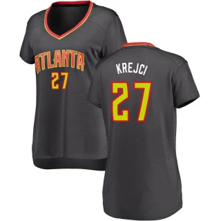 Women's Vit Krejci Atlanta Hawks Black Fast Break Jersey - Icon Edition