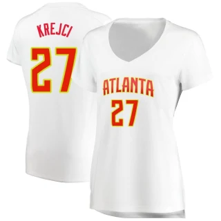 Women's Vit Krejci Atlanta Hawks White Fast Break Jersey - Association Edition