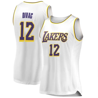 Women's Vlade Divac Los Angeles Lakers White Swingman 2018/19 Jersey - Association Edition