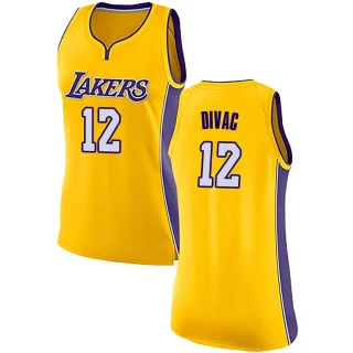 Women's Vlade Divac Los Angeles Lakers Yellow Swingman Jersey - Icon Edition