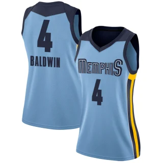 Women's Wade Baldwin Memphis Grizzlies Light Blue Swingman Jersey - Statement Edition