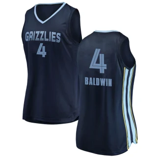 Women's Wade Baldwin Memphis Grizzlies Navy Swingman 2018/19 Jersey - Icon Edition