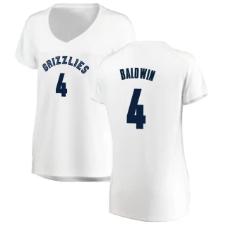 Women's Wade Baldwin Memphis Grizzlies White Fast Break Jersey - Association Edition
