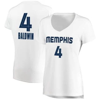 Women's Wade Baldwin Memphis Grizzlies White Fast Break Jersey - Association Edition