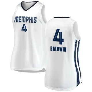 Women's Wade Baldwin Memphis Grizzlies White Swingman 2018/19 Jersey - Association Edition