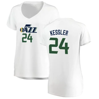 Women's Walker Kessler Utah Jazz White Fast Break Jersey - Association Edition