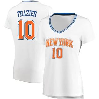 Women's Walt Frazier New York Knicks White Fast Break Jersey - Statement Edition