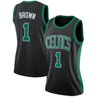 Women's Walter Brown Boston Celtics Black Swingman Jersey - Statement Edition