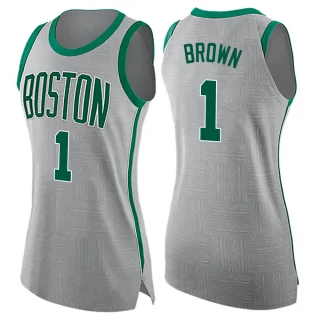 Women's Walter Brown Boston Celtics Brown Swingman Gray Jersey - City Edition