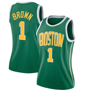 Women's Walter Brown Boston Celtics Green Swingman 2018/19 Jersey - Earned Edition