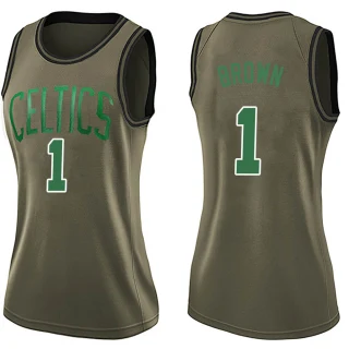 Women's Walter Brown Boston Celtics Green Swingman Salute to Service Jersey