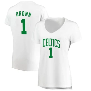 Women's Walter Brown Boston Celtics White Fast Break Association Edition Jersey