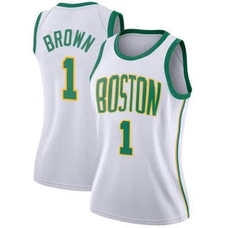 Women's Walter Brown Boston Celtics White Swingman 2018/19 Jersey - City Edition