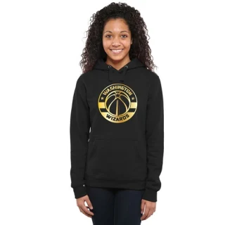 Women's Washington Wizards Gold Collection Ladies Pullover Hoodie - Black